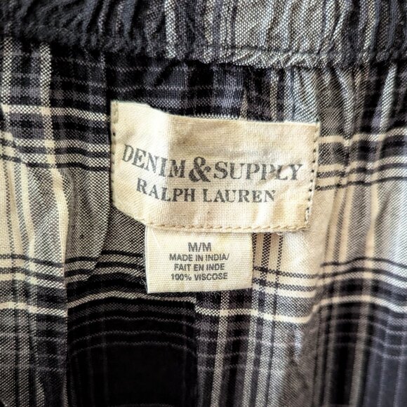 Ralph Lauren Black White Plaid Tiered Patchwork Maxi Skirt Cabincore Western M - Picture 5 of 9